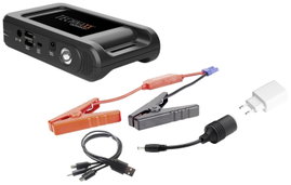 Gyorsindító, Powerbank, kompresszor és munkalámpa, 350 A, Technaxx TX-218