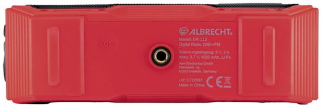 Albrecht DR 112 Kültéri rádió DAB+, URH Vészhelyzeti rádió, USB, Bluetooth® Akkutöltő funkció, Kézi 6. kép