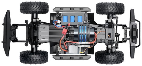 Amewi Dirt Climbing SUV Safari 1:10 Brushed RC modellautó Elektro Crawler 4WD RtR 2,4 GHz Akkuval és 4. kép