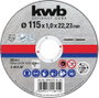 kwb 711811 Vágótárcsa, egyenes 115 mm 1 db Acél bélyegkép