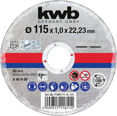 kwb 711811 Vágótárcsa, egyenes 115 mm 1 db Acél 2. kép