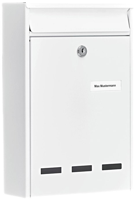 Burg Wächter 61010 POCKET 5871 W Postaláda Acél Fehér Kulcsos zár 2. kép