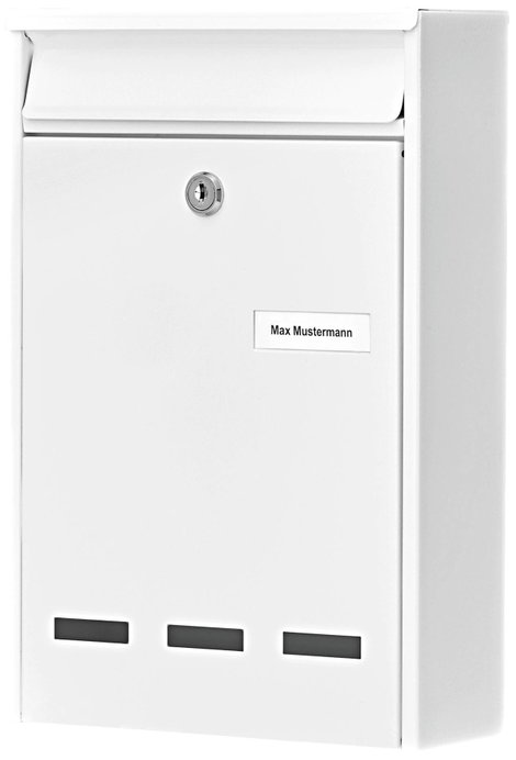Burg Wächter 61010 POCKET 5871 W Postaláda Acél Fehér Kulcsos zár 5. kép