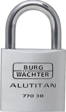 Burg Wächter 36021 Függő lakat 30.00 mm Különböző időben záródó Alumínium Kulcsos zár