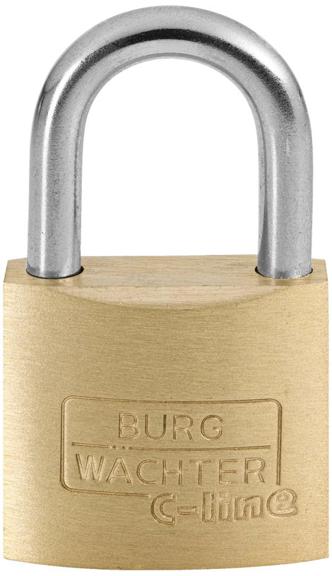 Burg Wächter 3041 Függő lakat 25.00 mm Különböző időben záródó Sárgaréz Kulcsos zár