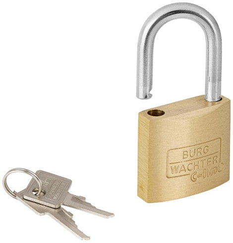 Burg Wächter 3041 Függő lakat 25.00 mm Különböző időben záródó Sárgaréz Kulcsos zár 4. kép