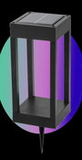 Megatron MT70010 Napelemes kültéri állólámpa mozgásjelzővel 0.6 W Melegfehér, RGB Fekete 2. bélyegkép