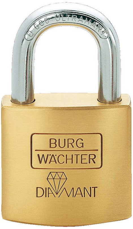 Burg Wächter 17601 Függő lakat 40.00 mm Különböző időben záródó Sárgaréz Kulcsos zár