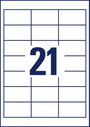Avery-Zweckform 3670 Univerzális etikett 64 x 36 mm Papír Fehér 2100 db Véglegesen tapadó Lézernyomt 4. bélyegkép