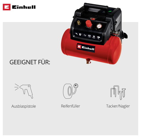 Einhell TC-AC 190/6/8 OF Sűrített levegős kompresszor 6 l 8 bar 3. kép