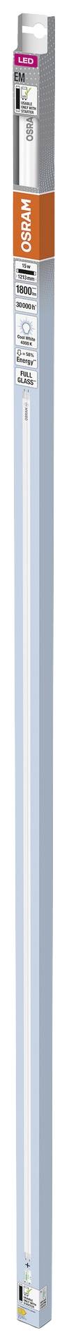 OSRAM LED EEK: E (A - G) G13 Cső forma T8 15 W = 36 W Semleges fehér (Ø x H) 26.80 mm x 1213 mm 1 db 2. kép