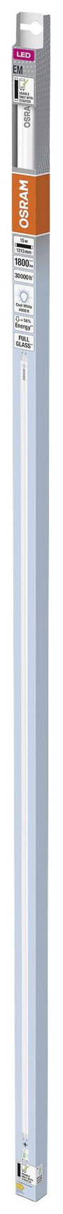 OSRAM LED EEK: E (A - G) G13 Cső forma T8 15 W = 36 W Semleges fehér (Ø x H) 26.80 mm x 1213 mm 1 db 2. bélyegkép