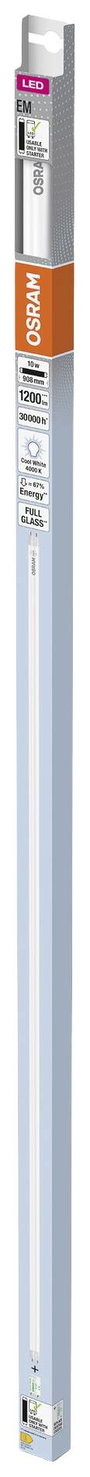 OSRAM LED EEK: E (A - G) G13 Cső forma T8 10 W = 30 W Semleges fehér (Ø x H) 26.80 mm x 908 mm 1 db 2. bélyegkép