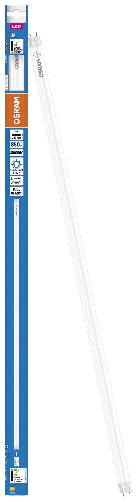 OSRAM LED EEK: E (A - G) G13 Cső forma T8 7 W = 16 W Hidegfehér (Ø x H) 26.80 mm x 734 mm 1 db 3. kép