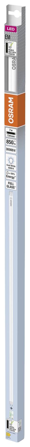 OSRAM LED EEK: E (A - G) G13 Cső forma T8 7 W = 16 W Semleges fehér (Ø x H) 26.80 mm x 734 mm 1 db 2. kép