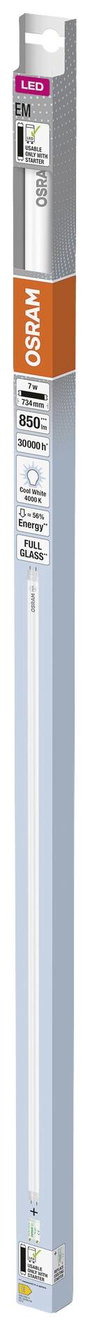 OSRAM LED EEK: E (A - G) G13 Cső forma T8 7 W = 16 W Semleges fehér (Ø x H) 26.80 mm x 734 mm 1 db 2. bélyegkép