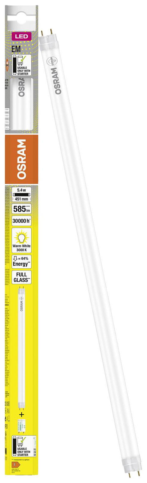 OSRAM LED EEK: F (A - G) G13 Cső forma T8 5.4 W = 15 W Melegfehér (Ø x H) 26.80 mm x 451 mm 1 db 4. kép