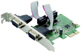 Conceptronic SRC01G 2 port Soros dugaszkártya PCI-Express, Soros (9 pólusú) PCIe