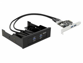Delock 61893 2+2 port USB 3.0 kontroller kártya