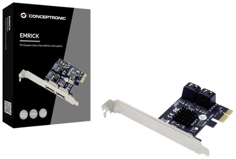 Conceptronic CSATA600EXI 2+2 port SATA kontroller PCI-Express, SATA, eSATA PCIe 2. kép