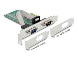 Delock 89555 2 port Soros dugaszkártya PCI-Express, RS232 PCIe x1