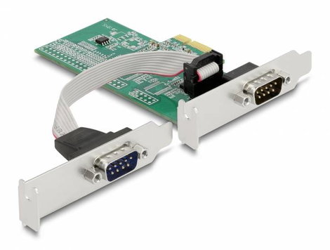 Delock 89555 2 port Soros dugaszkártya PCI-Express, RS232 PCIe x1 3. kép