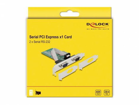Delock 89555 2 port Soros dugaszkártya PCI-Express, RS232 PCIe x1 6. kép