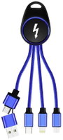 Smrter USB töltőkábel USB 2.0 Apple Lightning dugó, USB-A dugó, USB-C® dugó, USB mikro B dugó 0.15 m bélyegkép