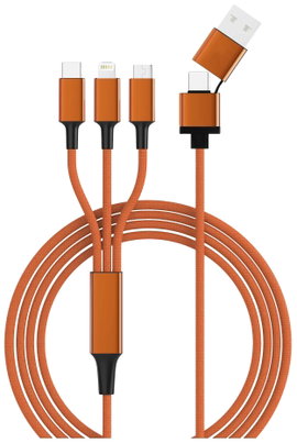 Smrter USB töltőkábel USB 2.0 Apple Lightning dugó, USB-A dugó, USB-C® dugó, USB mikro B dugó 1.20 m