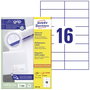 Avery-Zweckform 3484-200 105 x 37 mm Papír Fehér 3520 db Véglegesen tapadó Univerzális etikett Lézer bélyegkép