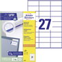 Avery-Zweckform 3479 Univerzális etikett 70 x 32 mm Papír Fehér 2700 db Véglegesen tapadó Színes léz bélyegkép