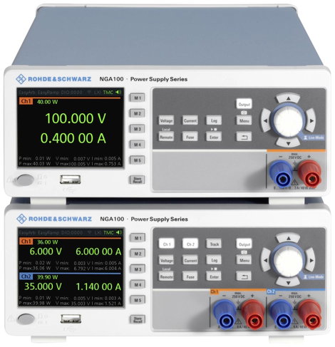 Rohde & Schwarz NGA142COMb Labortápegység, szabályozható 100 V (max.) 2 A (max.) 80 W Távirányítható 8. kép
