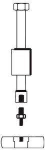 Menetes adapter készlet 1 lyukú alkalmazásokhoz Gedore 1936557 5. bélyegkép