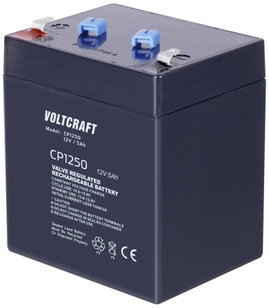 VOLTCRAFT CE12V/5Ah Ólomakku 12 V 5 Ah Ólom-vlies (AGM) (Sz x Ma x Mé) 90 x 107 x 70 mm 4,8 mm-es la