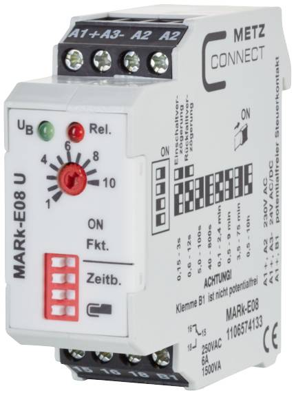 Metz Connect 1106574133 MARk-E08 Időrelé Multifunkció 230 V/AC 1 db 1 váltó