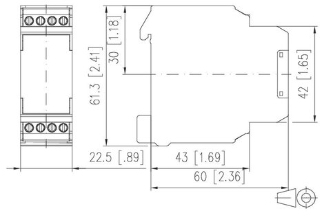 Metz Connect 110666 Küszöbérték kapcsoló 24, 24 V/AC, V/DC (max) 1 váltó 1 db 2. kép