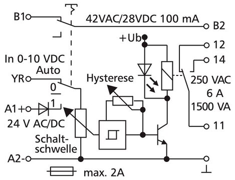 Metz Connect 110666 Küszöbérték kapcsoló 24, 24 V/AC, V/DC (max) 1 váltó 1 db 3. kép