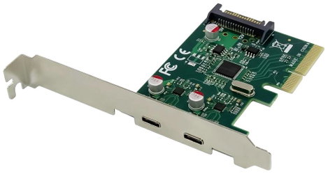 Conceptronic EMRICK07G 2 port USB-C® 3.1 Gen2 interfész kártya PCI-Express, USB-C® PCIe x4 2. kép