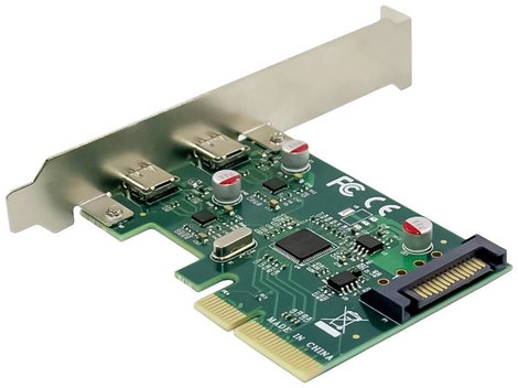 Conceptronic EMRICK07G 2 port USB-C® 3.1 Gen2 interfész kártya PCI-Express, USB-C® PCIe x4 4. kép