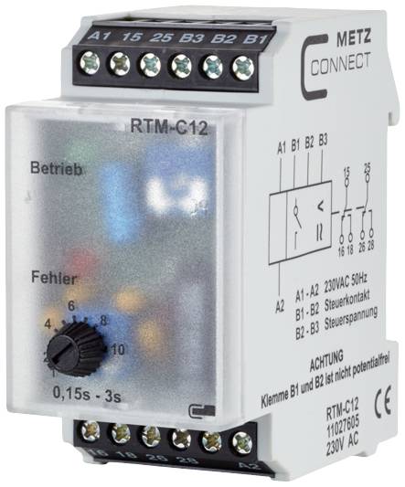 Metz Connect 11027605 RTM-C12 Időrelé 230 V/AC 1 db 2 váltó