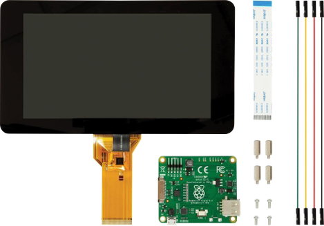 Raspberry Pi® Touch-Kit DIY Raspberry Pi® 4 B 1 GB 4 x 1.5 GHz Érintőképernyővel, Házzal, Tápegységg 9. kép
