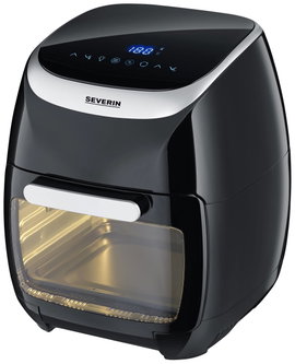 Severin FR 2446 Fritőz 2000 W Forrólevegő funkció, Túlhevülés elleni védelem Fekete/ezüst