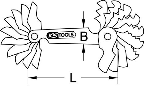 Menetmérő, metrikus, 20 db KS Tools 301.0095 5. kép