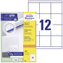 Avery-Zweckform 3661 Univerzális etikett 70 x 67.7 mm Papír Fehér 1200 db Véglegesen tapadó Színes l bélyegkép