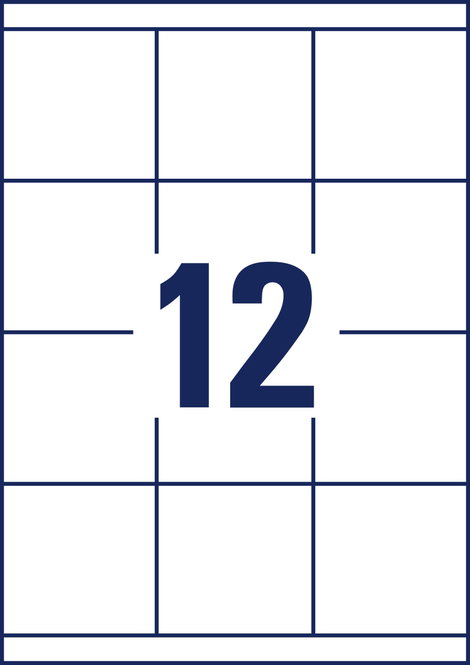 Avery-Zweckform 3661 Univerzális etikett 70 x 67.7 mm Papír Fehér 1200 db Véglegesen tapadó Színes l 4. kép