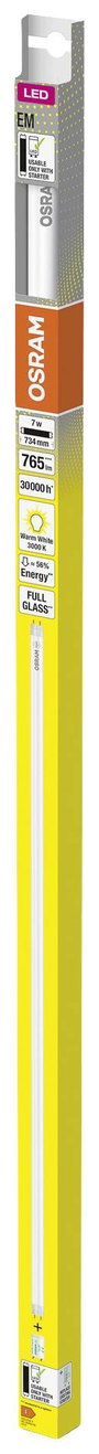 OSRAM LED EEK: F (A - G) G13 Cső forma T8 7 W = 16 W Melegfehér (Ø x H) 26.80 mm x 734 mm 1 db 2. bélyegkép