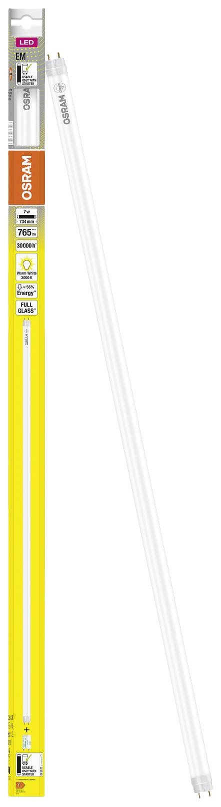 OSRAM LED EEK: F (A - G) G13 Cső forma T8 7 W = 16 W Melegfehér (Ø x H) 26.80 mm x 734 mm 1 db 4. kép