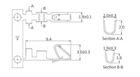 econ connect Krimpelős kontaktus Raszterméret: 2.54 mm CRB 1 db Tape cut 2. kép