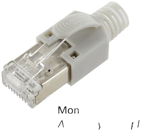 econ connect KSC6AGR Csavarodás elleni védelem Cat.6a dugóhoz szürke KSC6AGR Törésgátló hüvely Szürk 2. kép