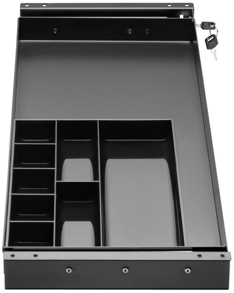 Zárható asztal alatti fiók 740 x 449 x 50,8 mm, fekete, SpeaKa Professional SP-10938492 2. kép